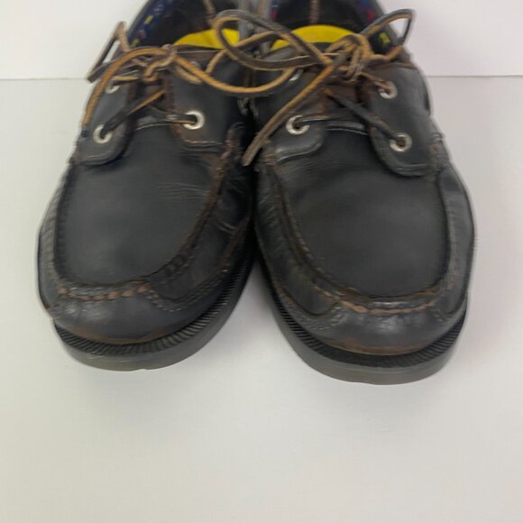 Timberland Shoes Men's 8.5M Chocolate Brown Boat Kia Wah 2 Eye Leather 8.5 M - Picture 5 of 16